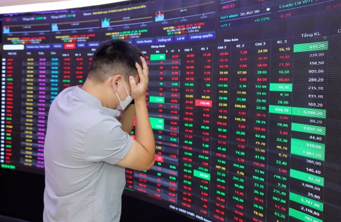 VN-Index chart showing decline