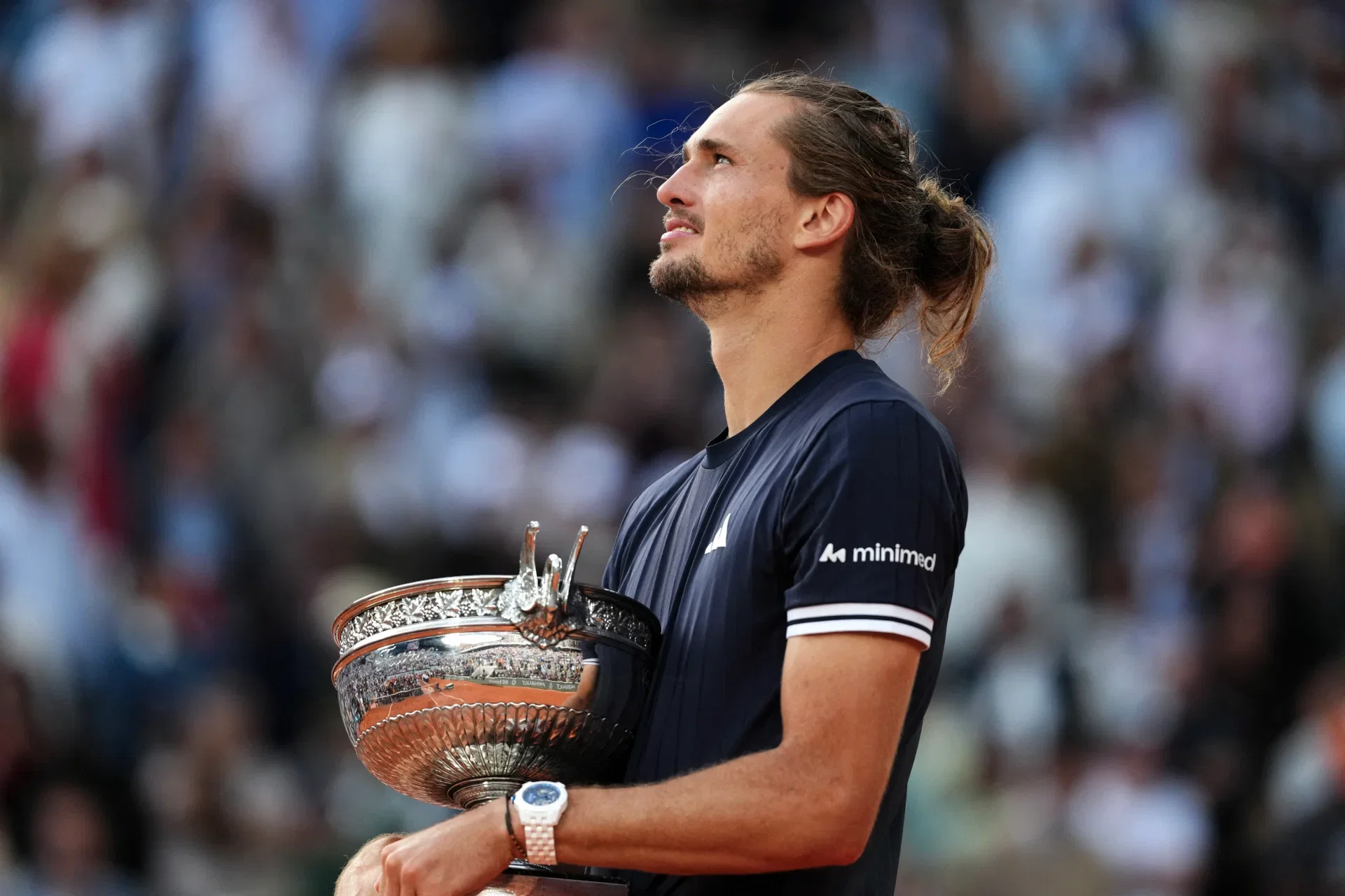 Alexander Zverev celebrates his Grand Slam breakthrough