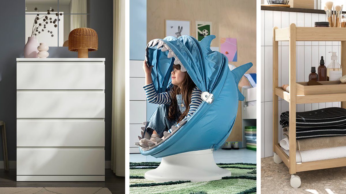 IKEA product showcase featuring new home accessories and furniture