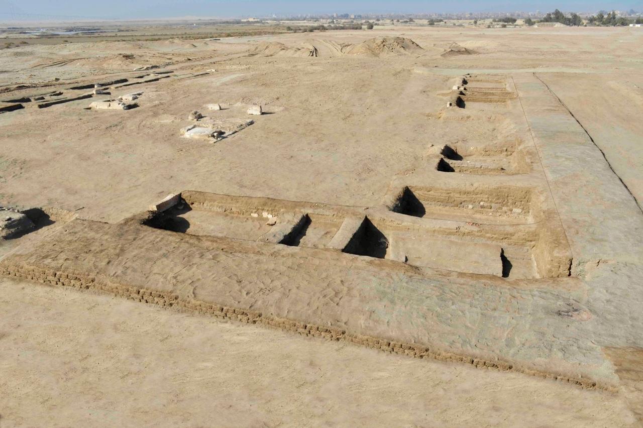 Ancient Egyptian military complex excavation site