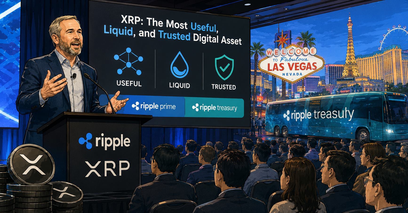 Ripple CEO Brad Garlinghouse at XRP Las Vegas event