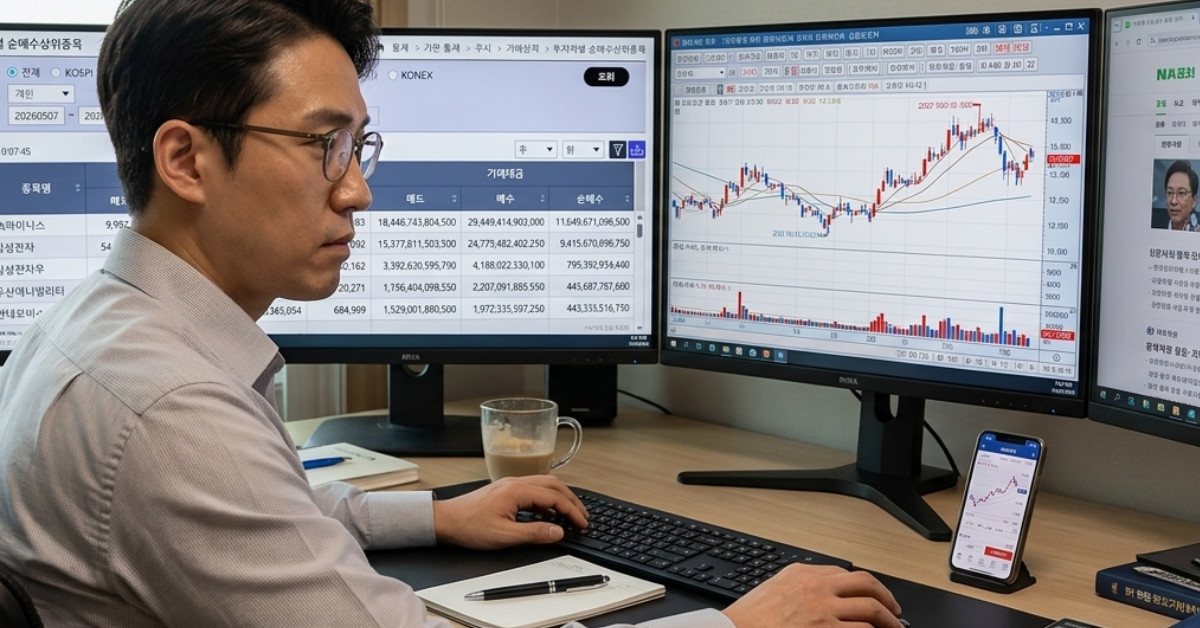 개인 투자자 반도체 주식 대규모 매수 관련 이미지