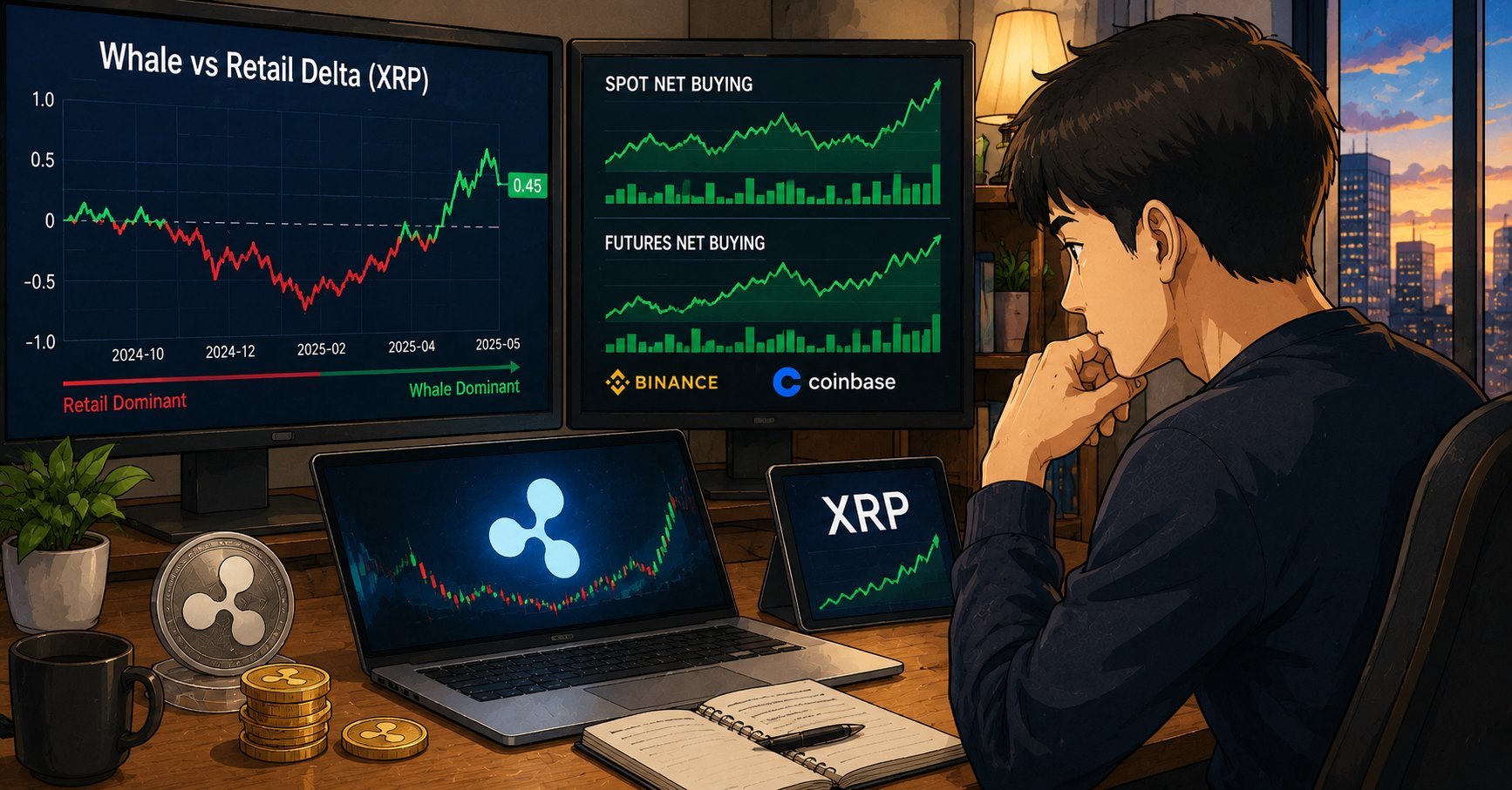 XRP whale money flow