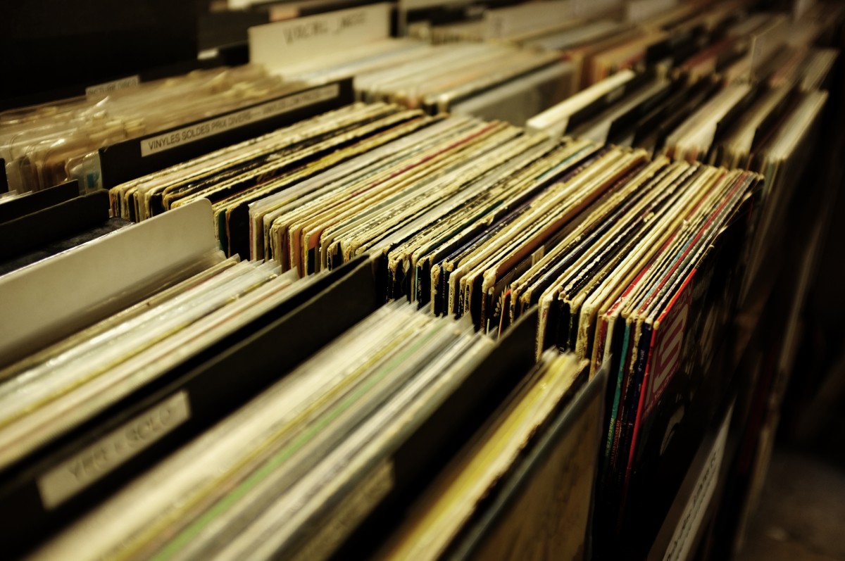 Vintage vinyl albums representing Record Store Day releases