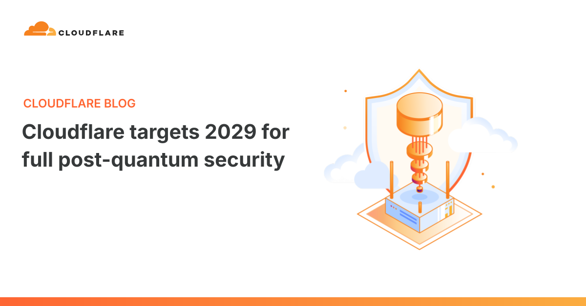 Cloudflare post-quantum roadmap announcement image