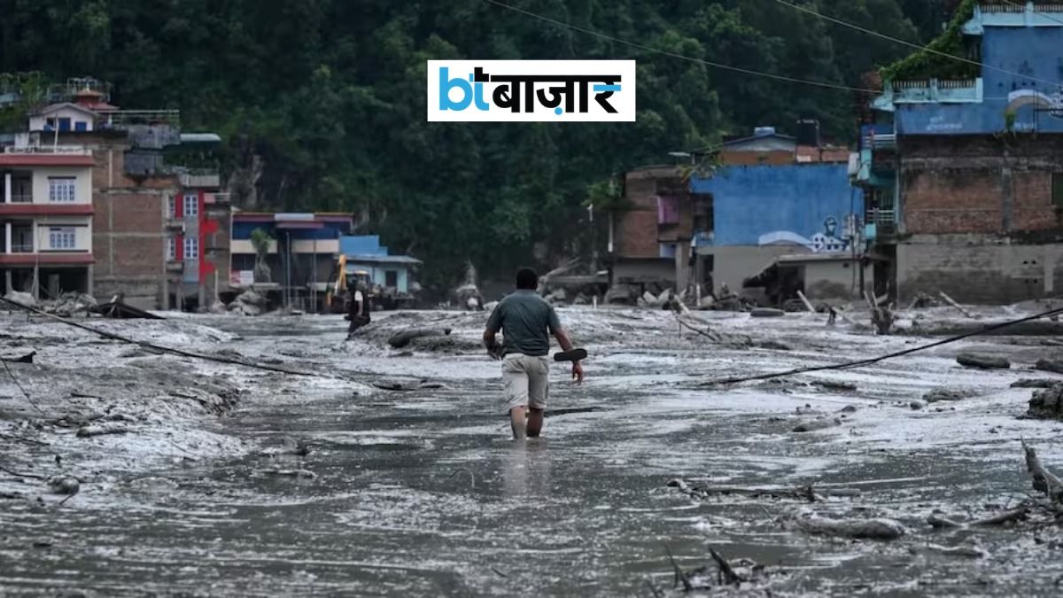Nepal flood damage