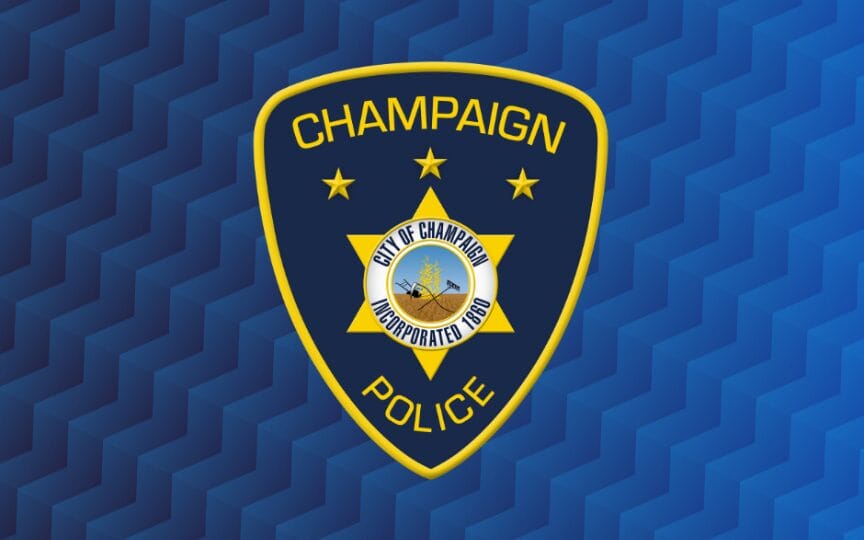 Champaign Police Department patch, representing the agency that charged a man with murder in the May 1 shooting death of Aaron Sibley
