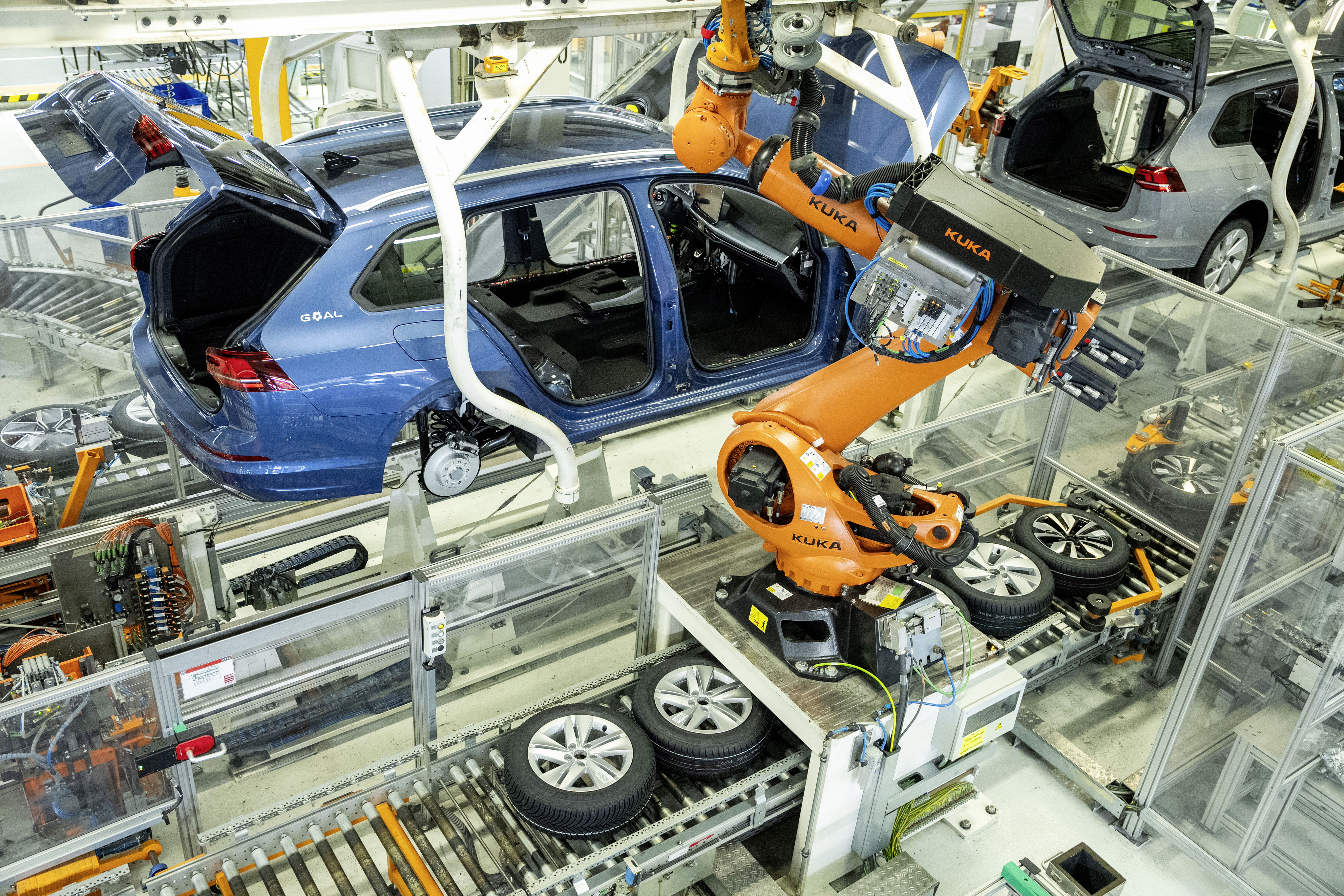 VW restructuring — Volkswagen factory floor amid strategic overhaul
