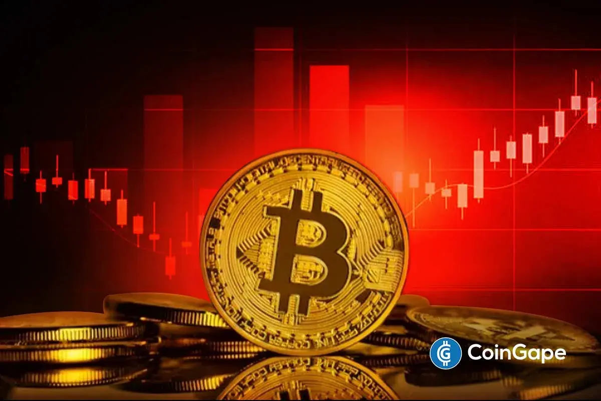 Bitcoin crash analysis chart showing BTC price breaking $75K support