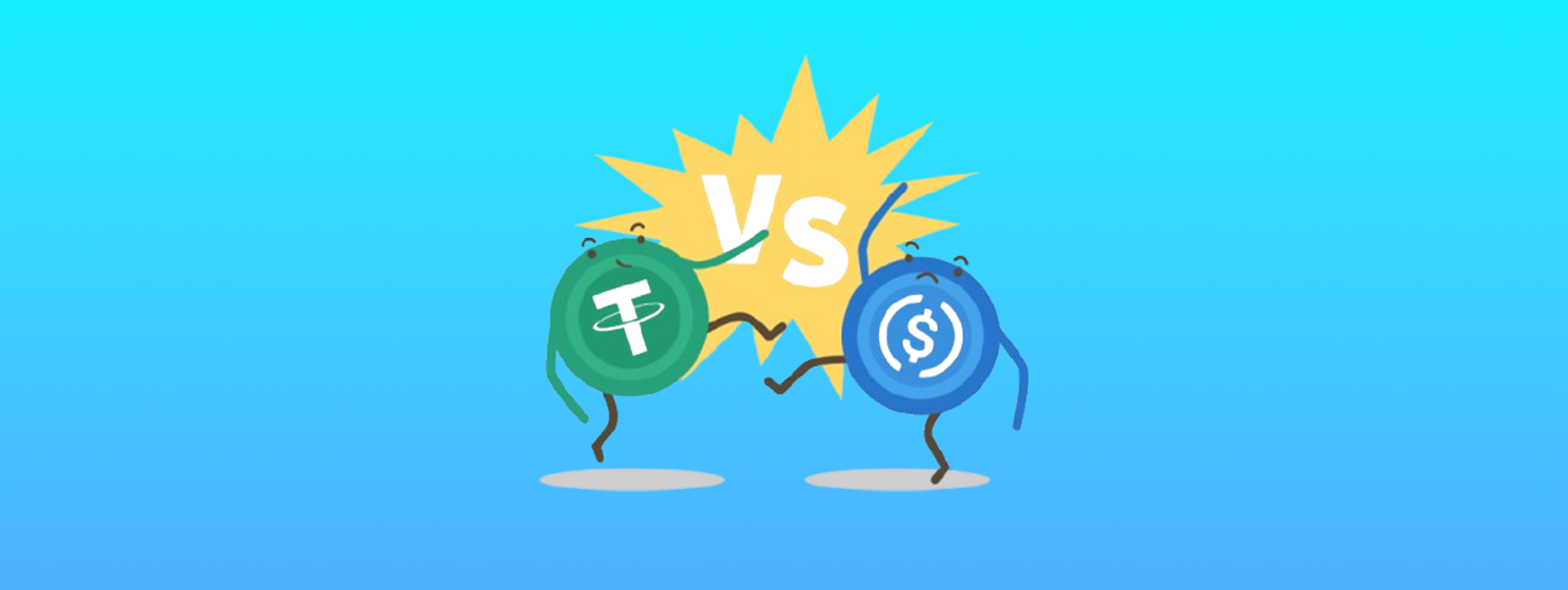 USDT vs. USDC competitive dynamics visualization
