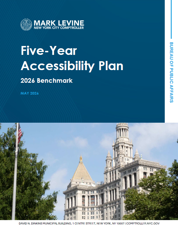 NYC Comptroller Five-Year Accessibility Plan 2026 cover document