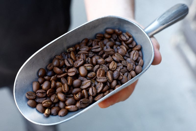 Coffee beans in a burlap sack representing Brazil's record exports
