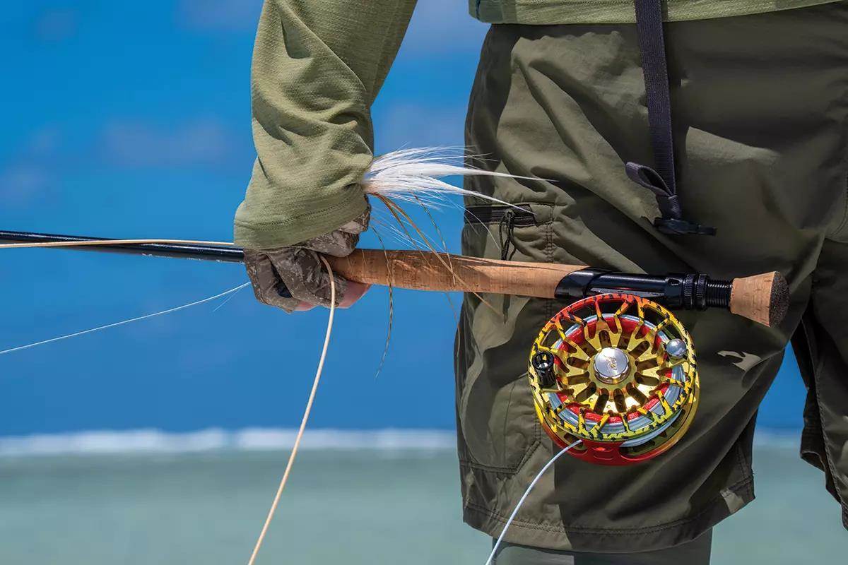 Fly fishing gear display with new 2026 equipment
