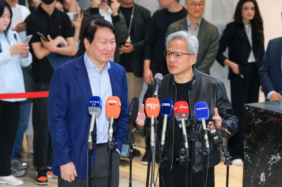 Jensen Huang meeting with Korean tech leaders