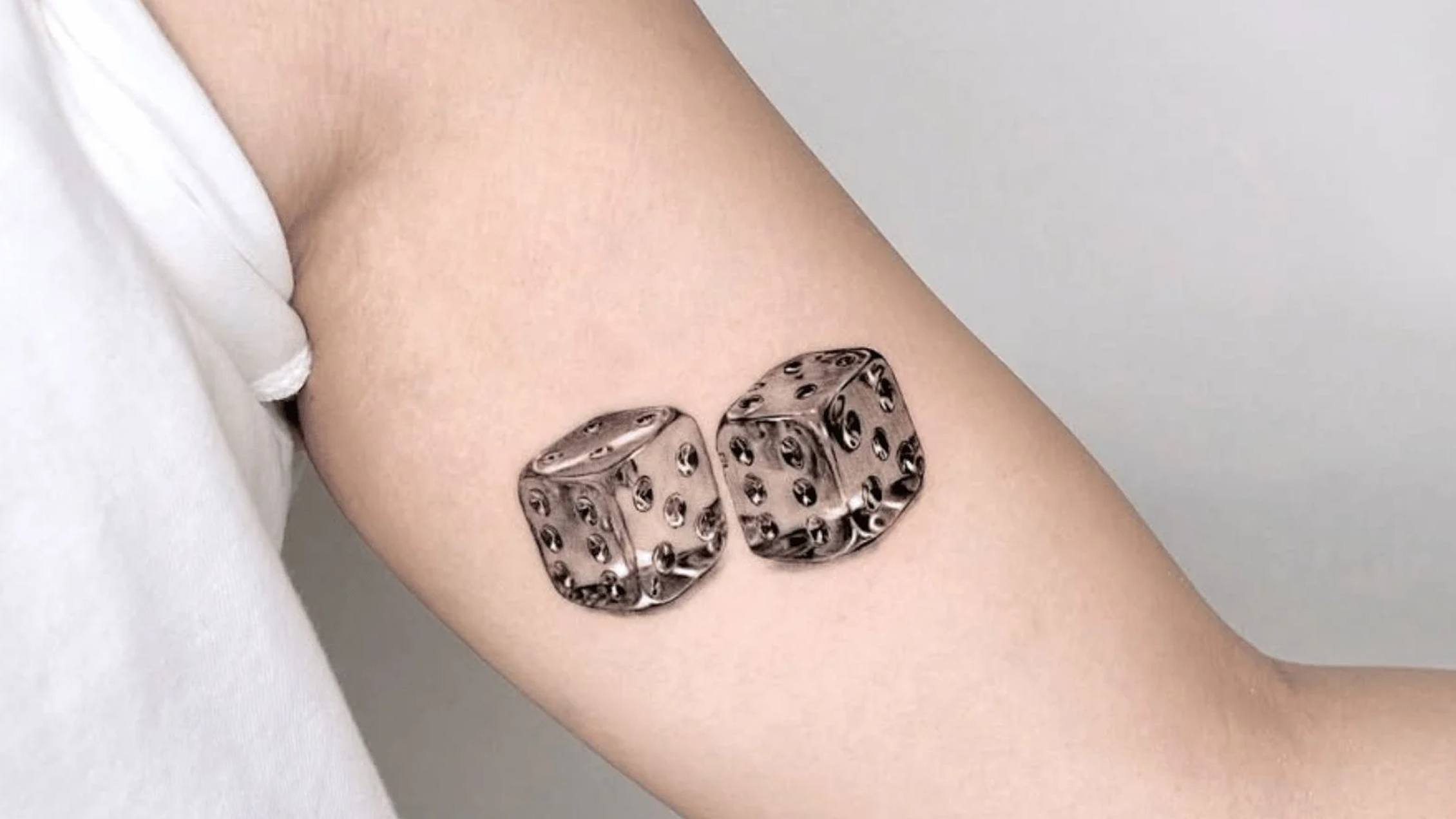 Hyperrealistic 3D tattoo design with metallic tones