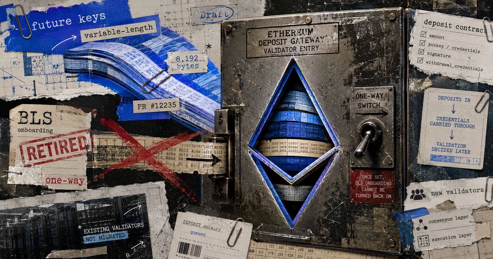 Illustration of Ethereum validator deposit standards and key formats