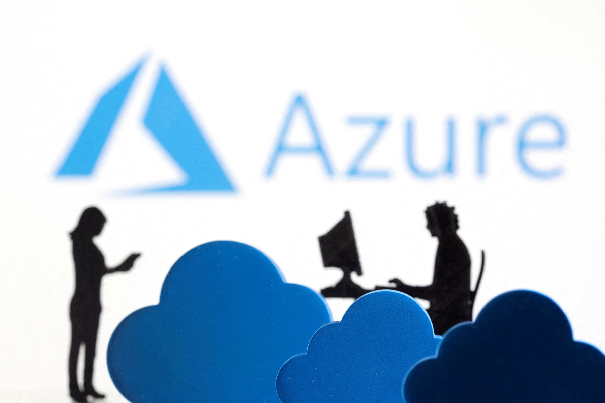 Microsoft Azure cloud service logo illustration representing the ongoing cloud platform investment comparison