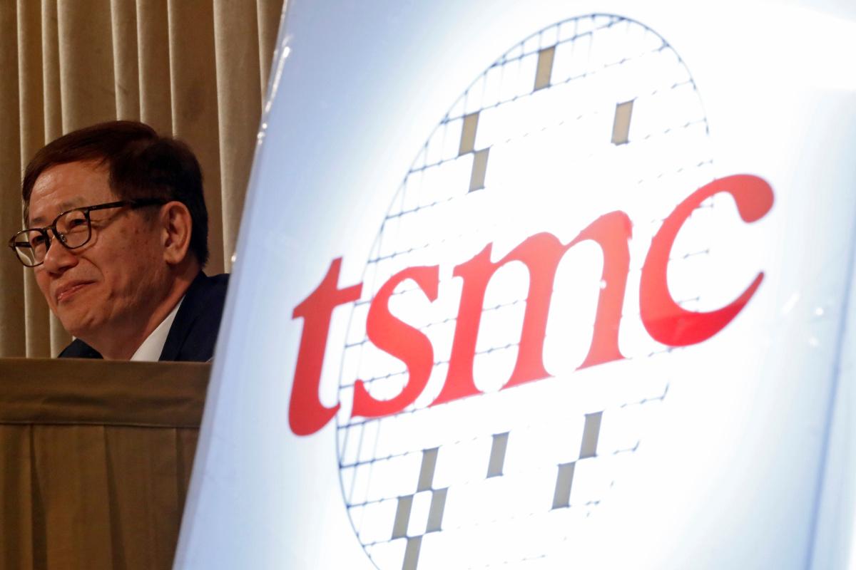 TSMC president and co-CEO Mark Liu at investors conference in Taipei