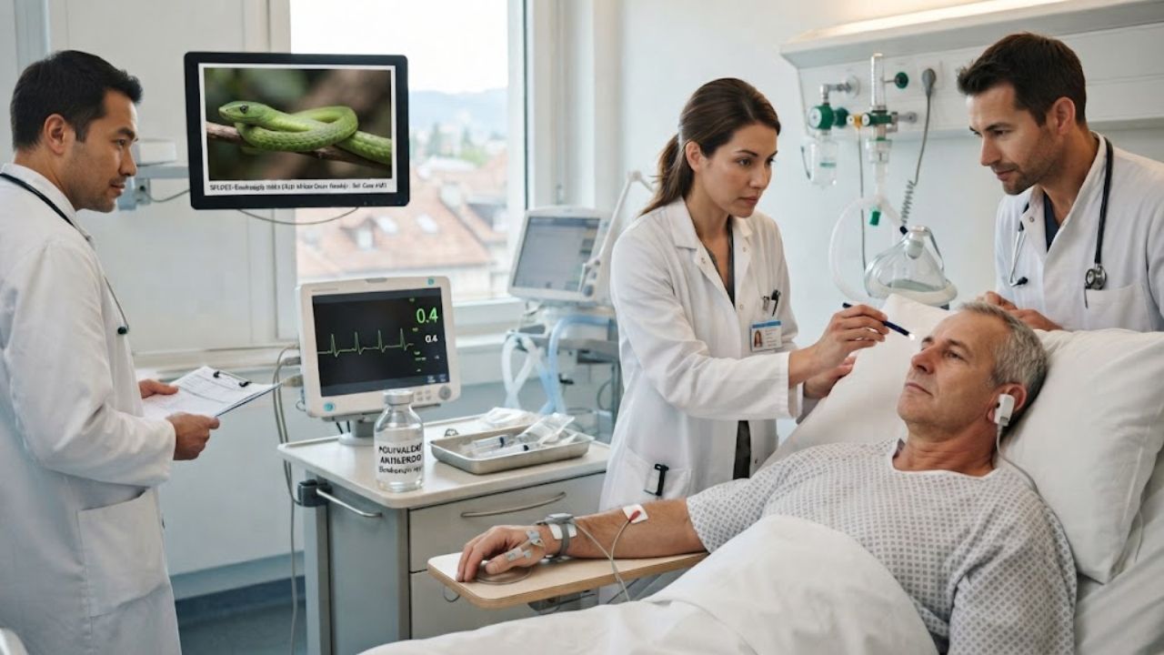 Medical illustration related to snakebite treatment