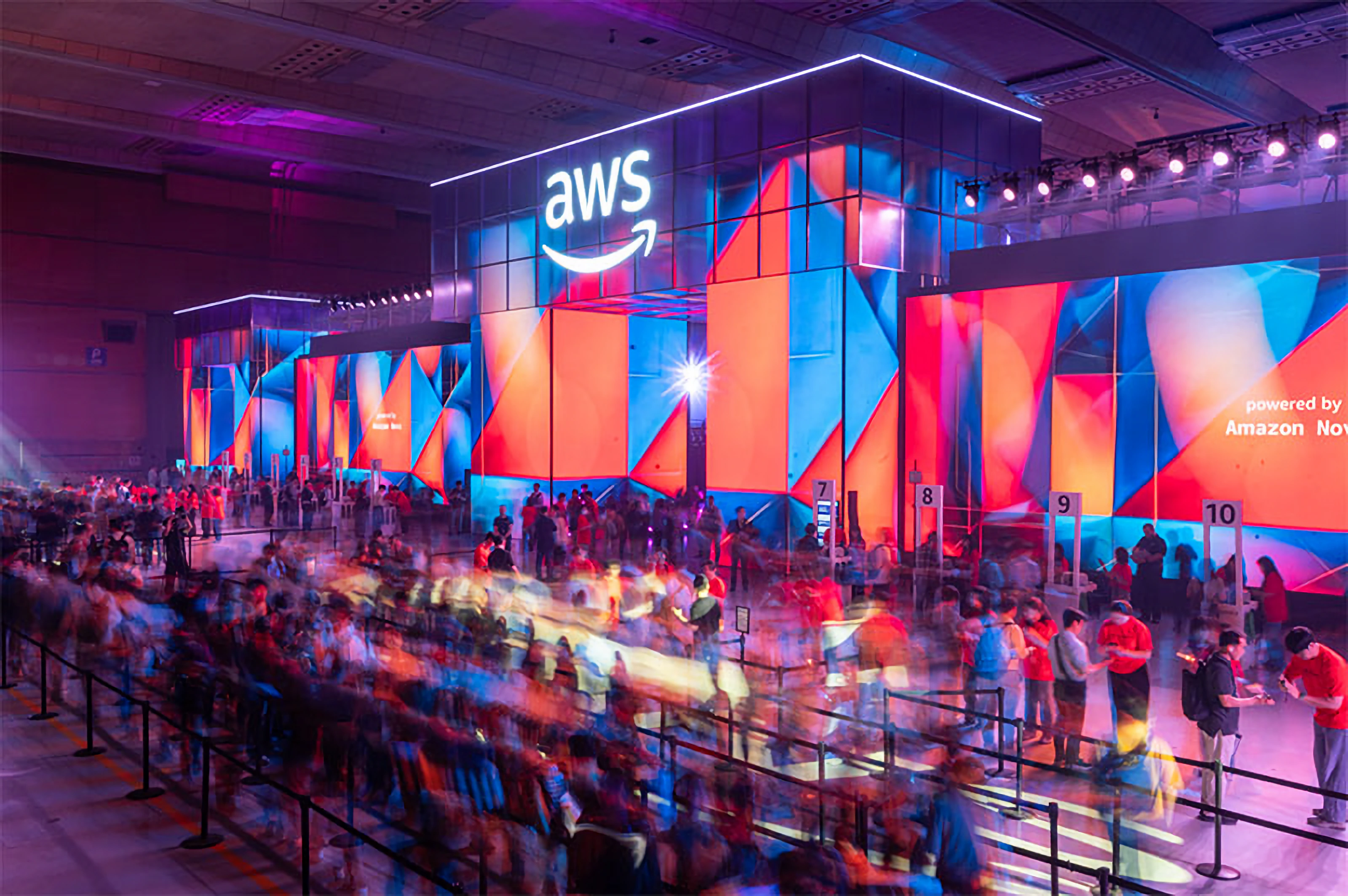 AWS Summit announcement banner with cloud infrastructure imagery