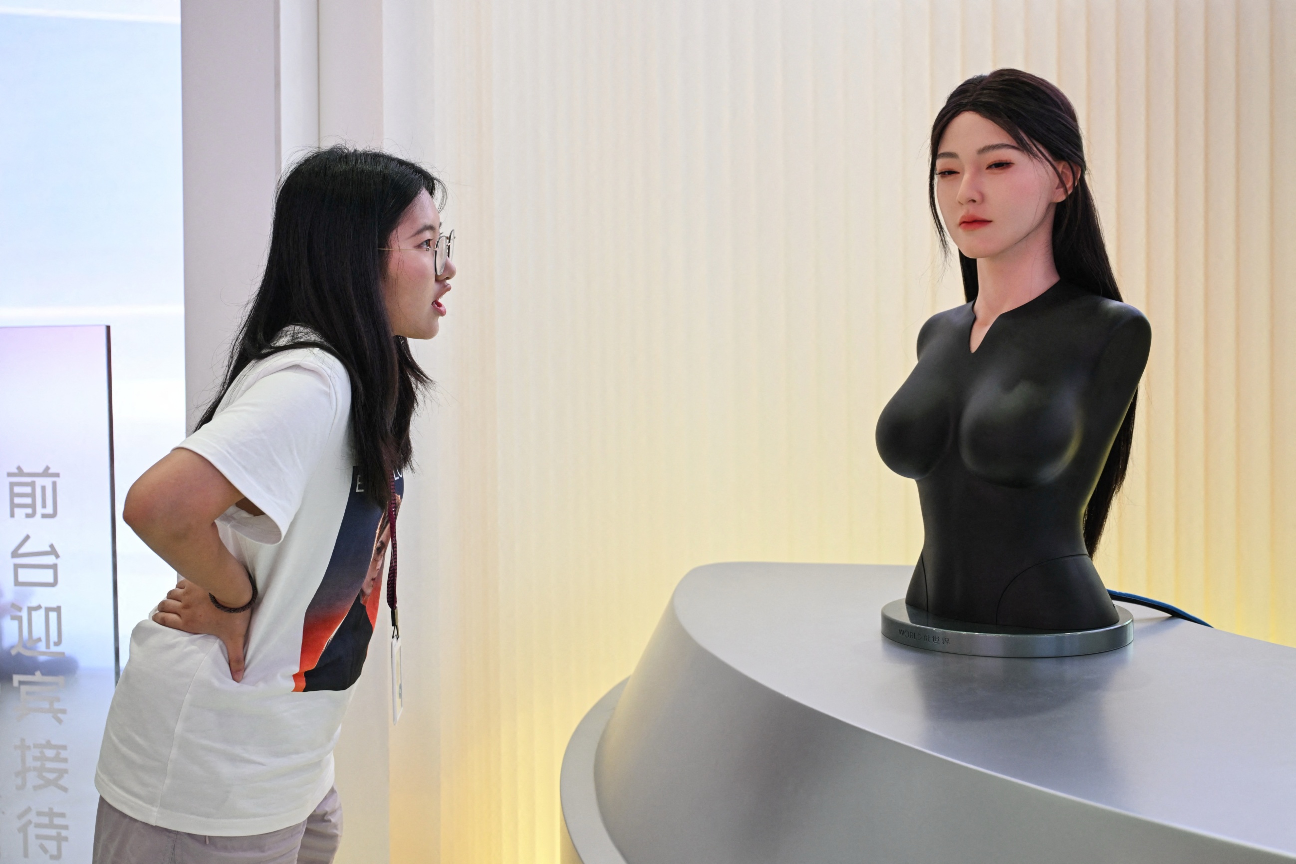 A humanoid robot representing AI companions and the regulation of AI services