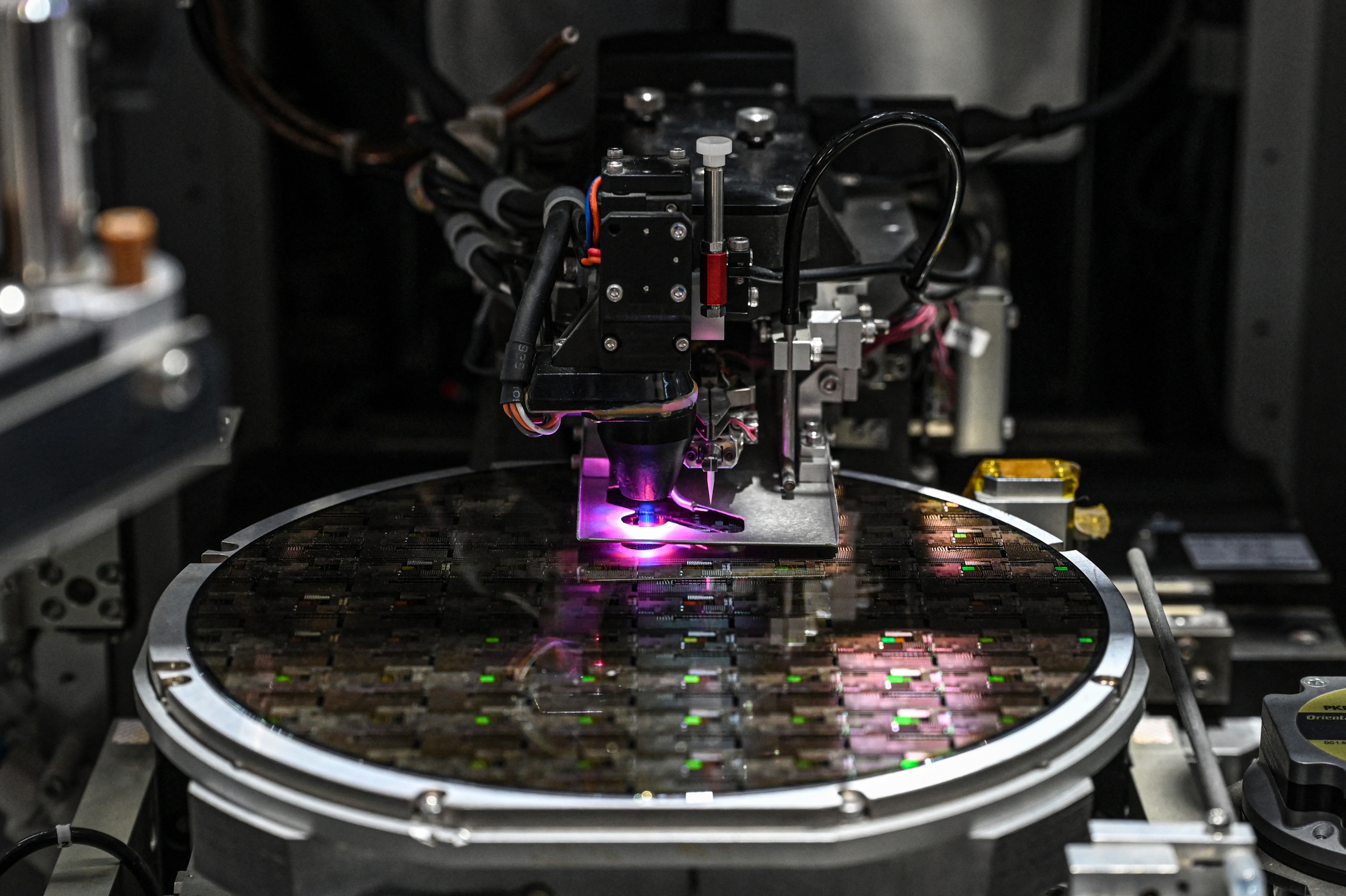 Wafer pictured during process at SEMI China Semiconductor Exhibition