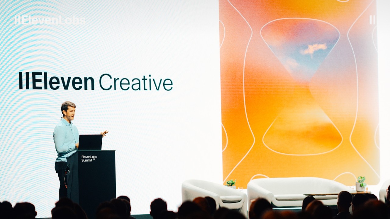 ElevenLabs CEO Luke Harries at a summit