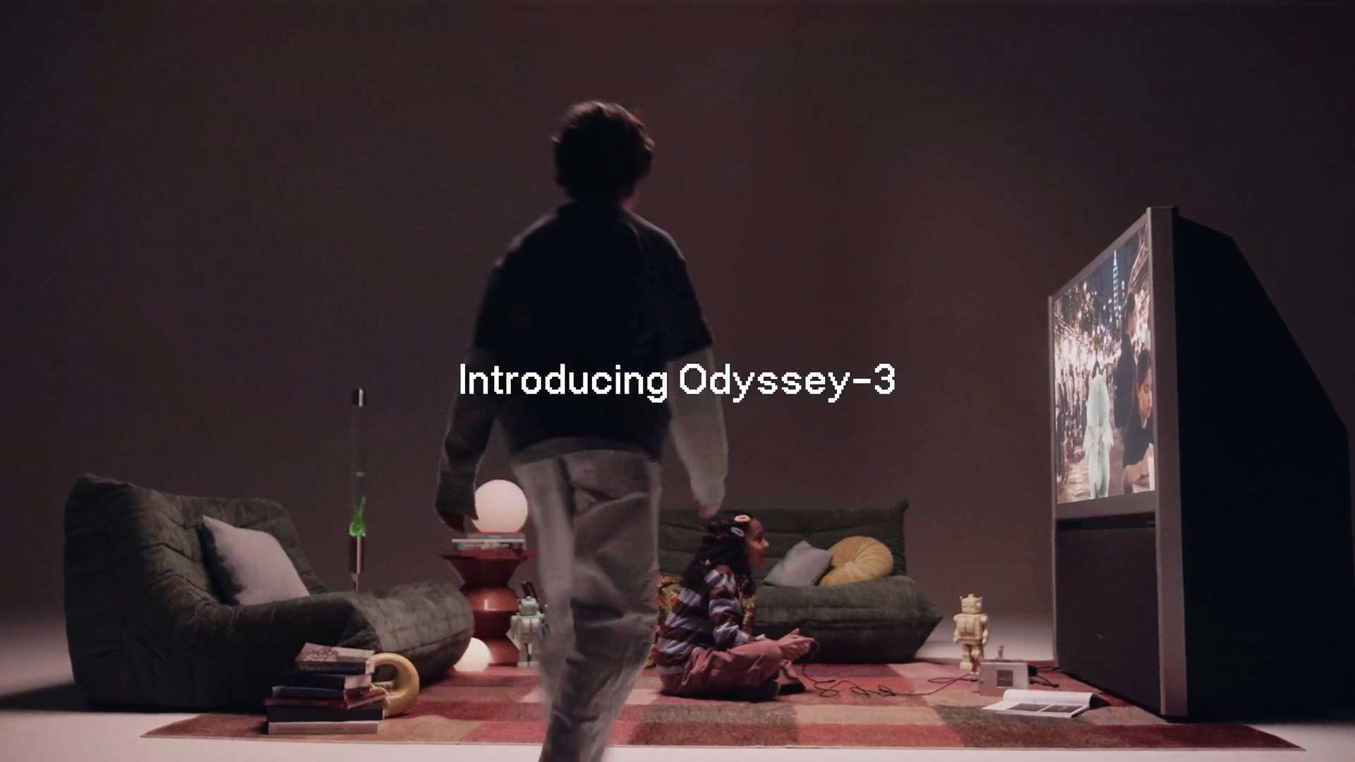 Odyssey-3 world model interface showing interactive environment generation