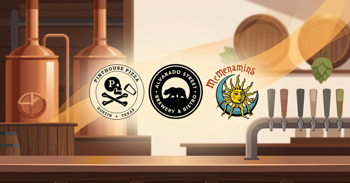 Brewpub hospitality data visualization showing volume trends