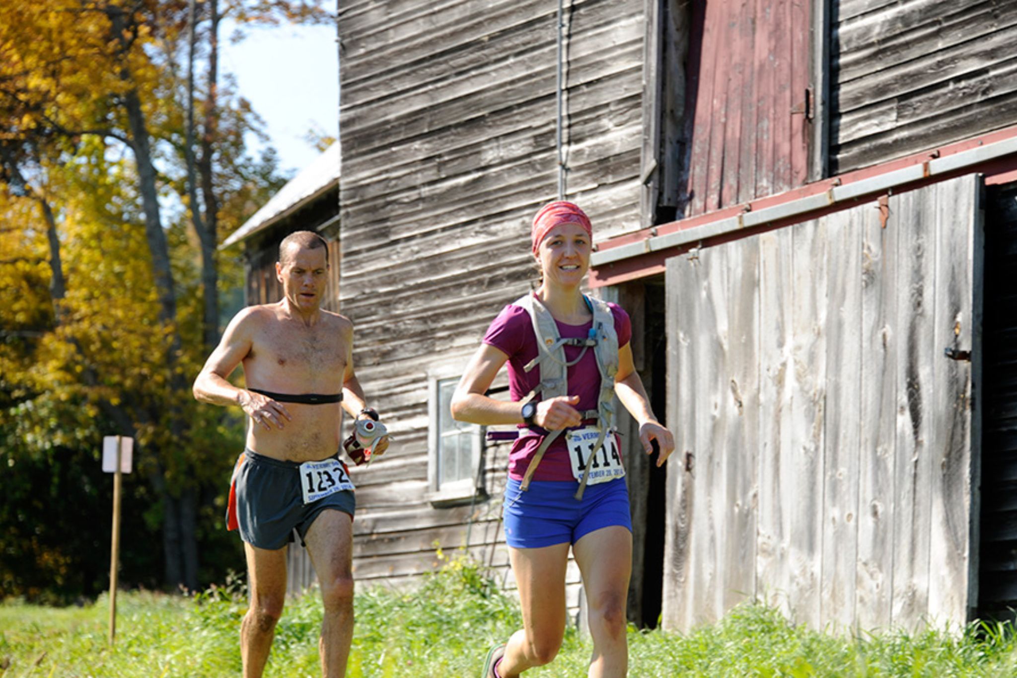 Runners start the Vermont 50 ultramarathon