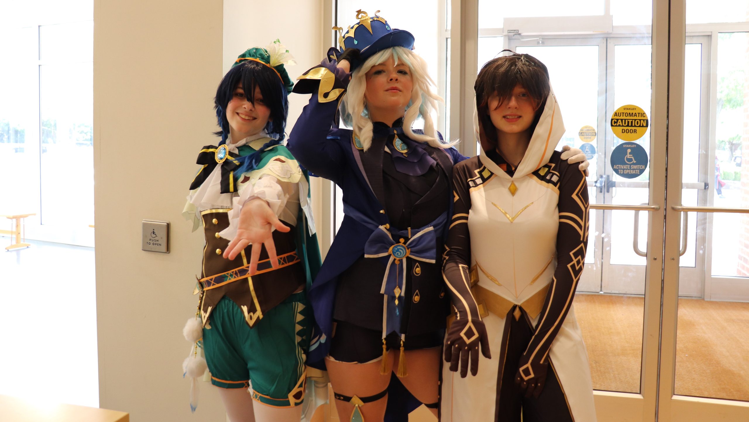 Cosplayers participating in the Williamsburg Regional Library Comic Con