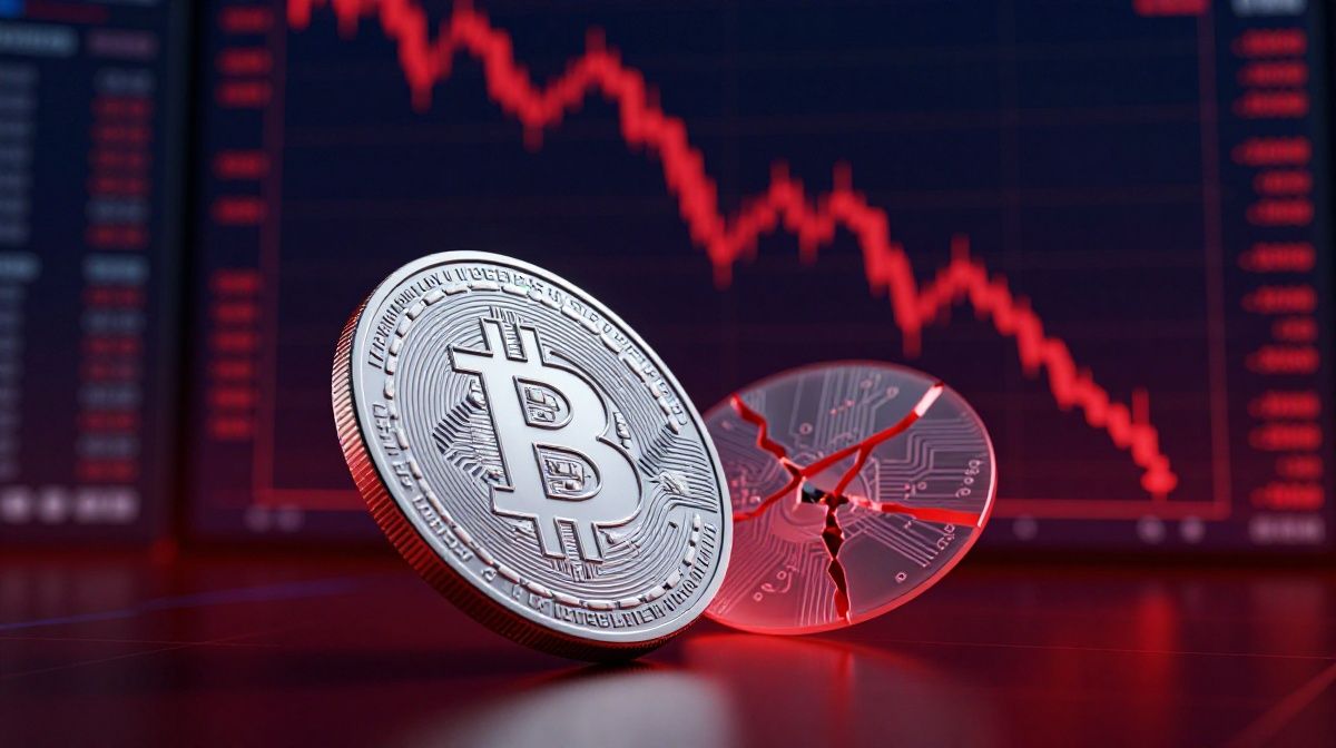 Bitcoin price chart showing decline below $81,000