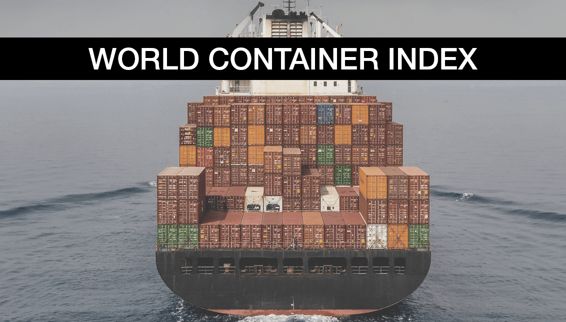 Drewry World Container Index tracking chart showing rate movements