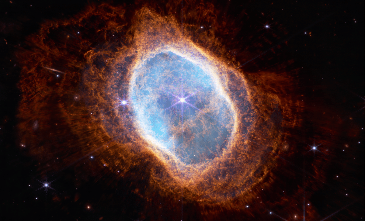Artist's concept of a supernova explosion in the early universe, similar to the event detected by JWST.