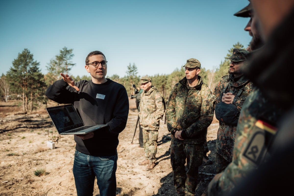 German military drone equipped with spatial AI navigation system