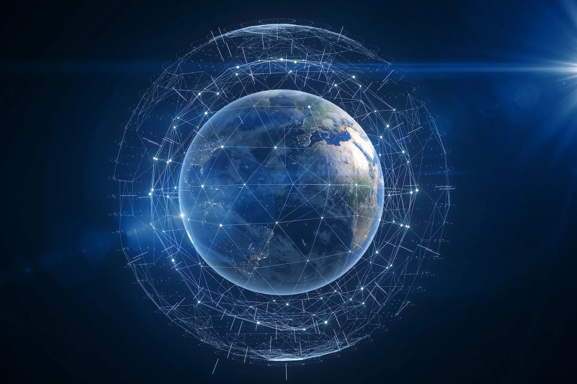 Commercial satellites orbiting Earth