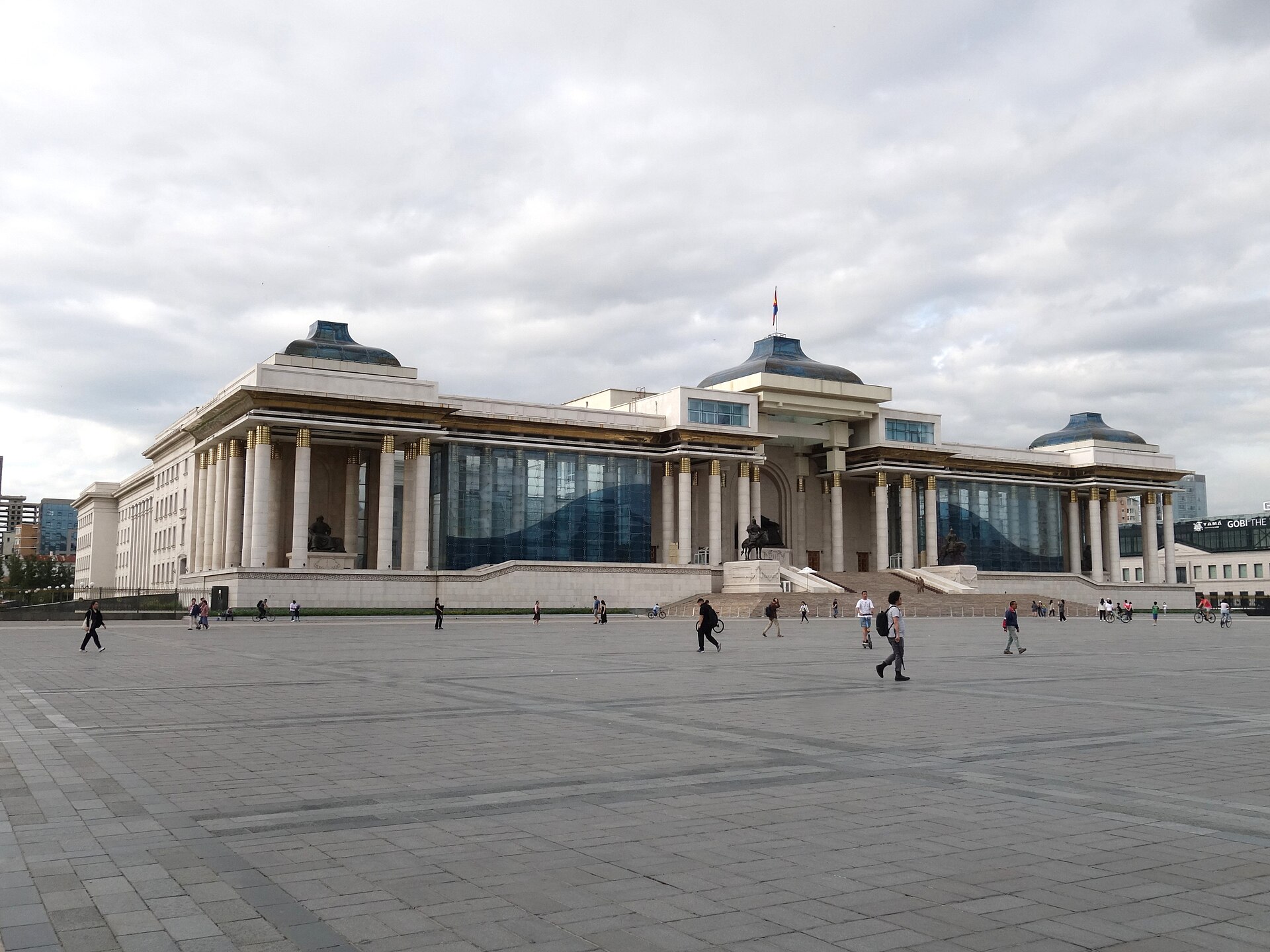 Government Palace in Ulaanbaatar, the seat of Mongolia's democratic institutions