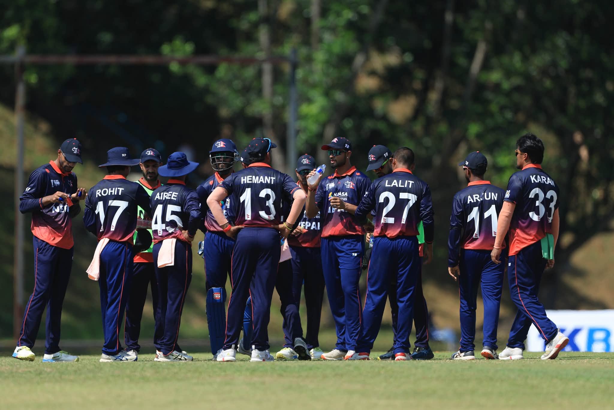Nepal Cricket Team celebrating victory