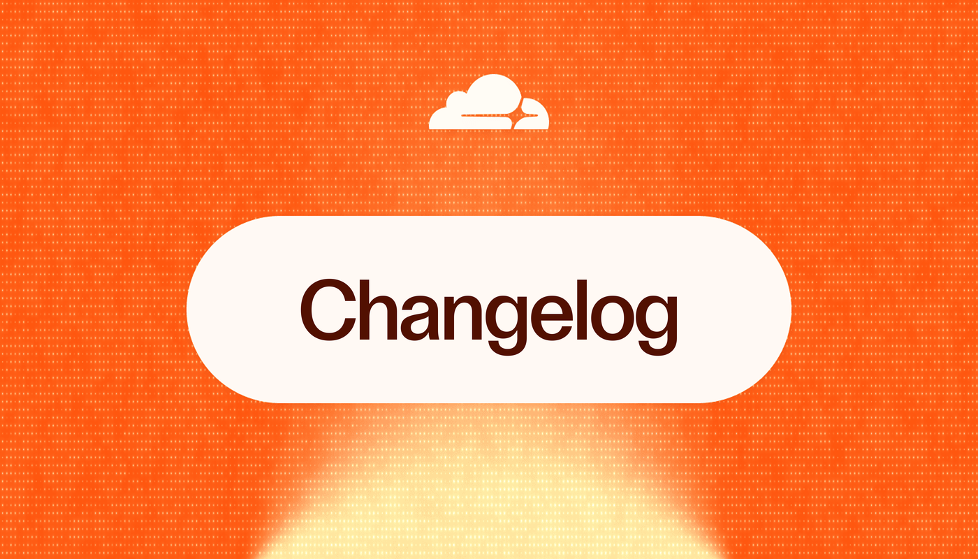 Cloudflare developer documentation changelog page