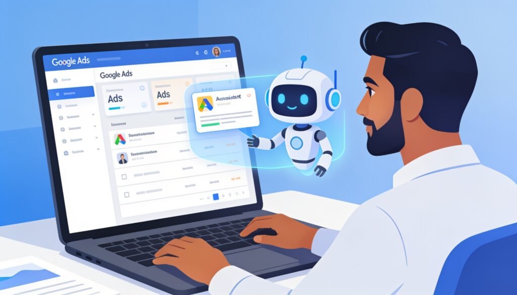 Google Ads July 2026 AI Max Update interface showing automated ad generation controls
