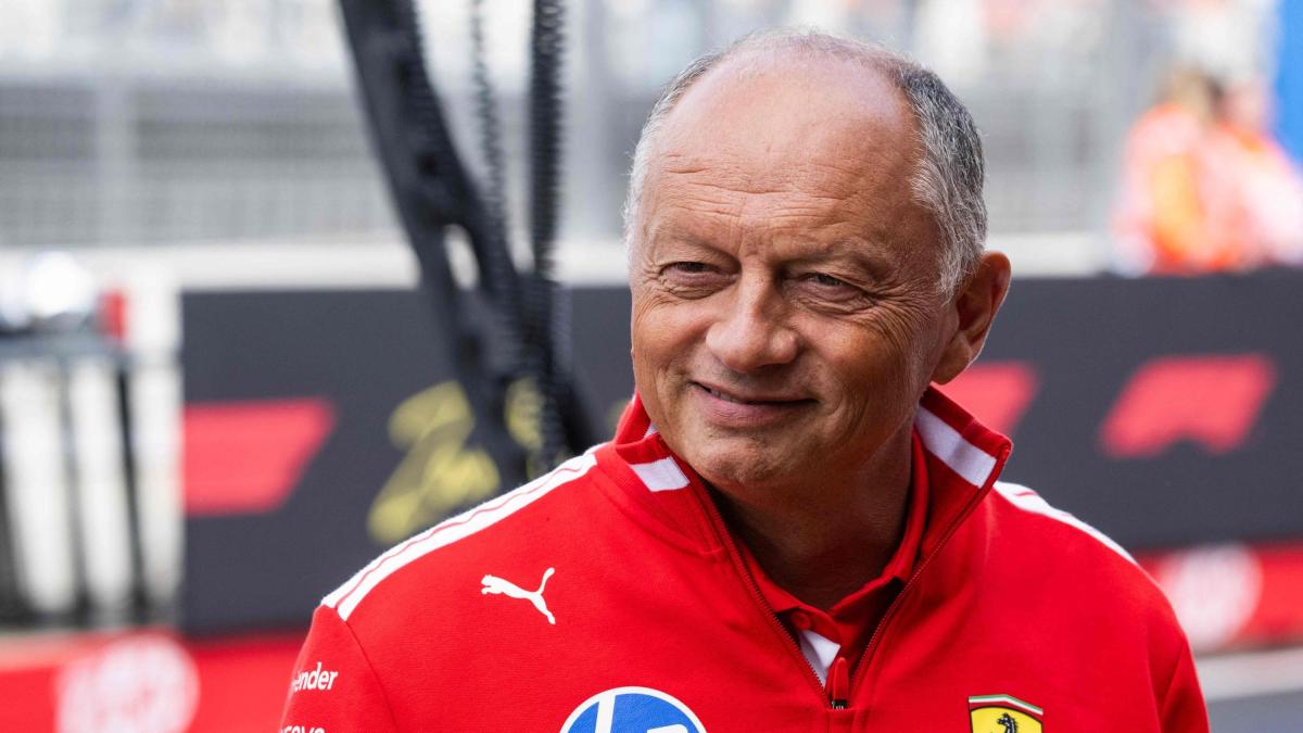 Fred Vasseur addressing media regarding Ferrari strategy