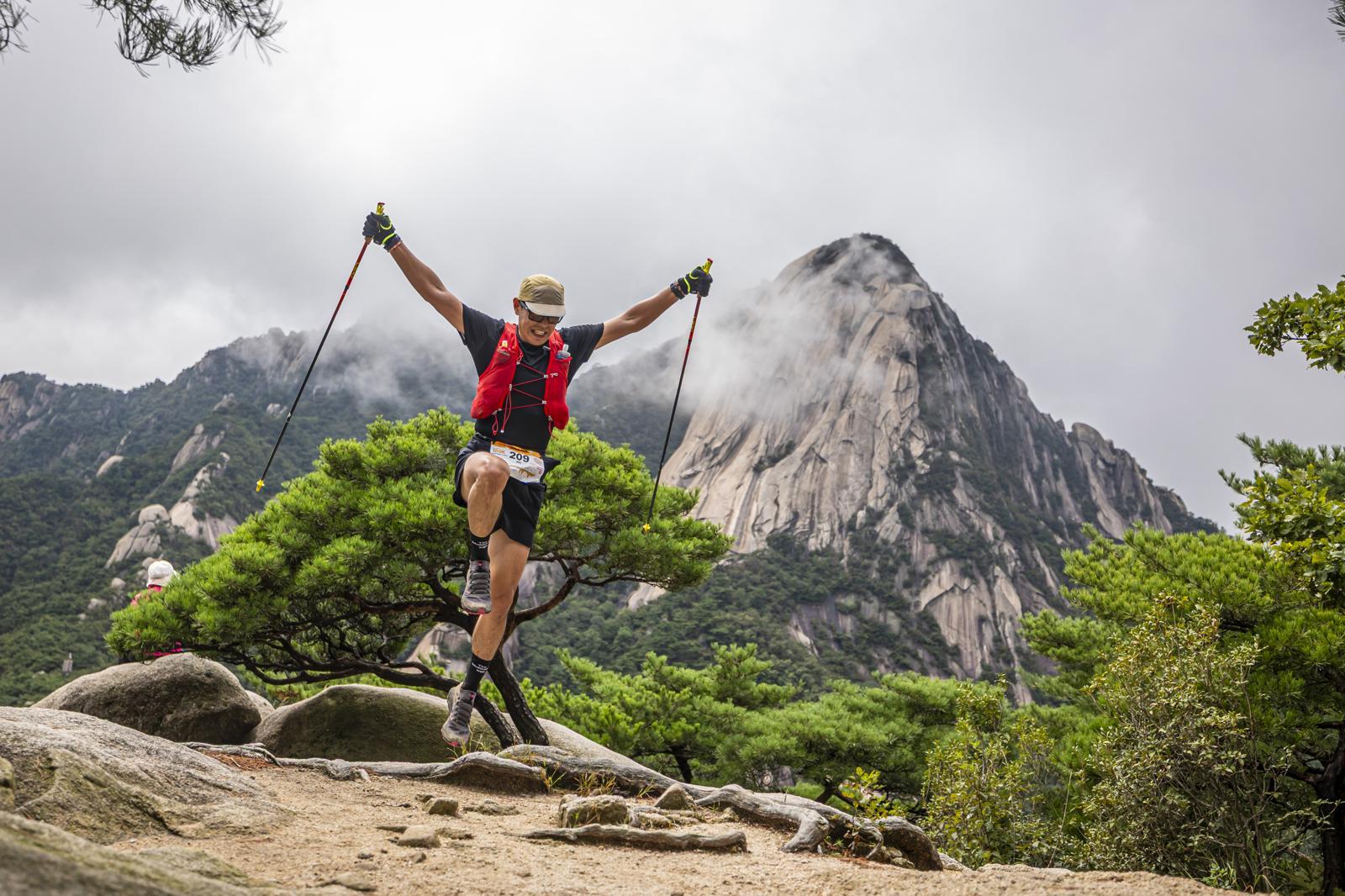 Seoul 100K ultra-trail race route map showing path through Bukhansan National Park