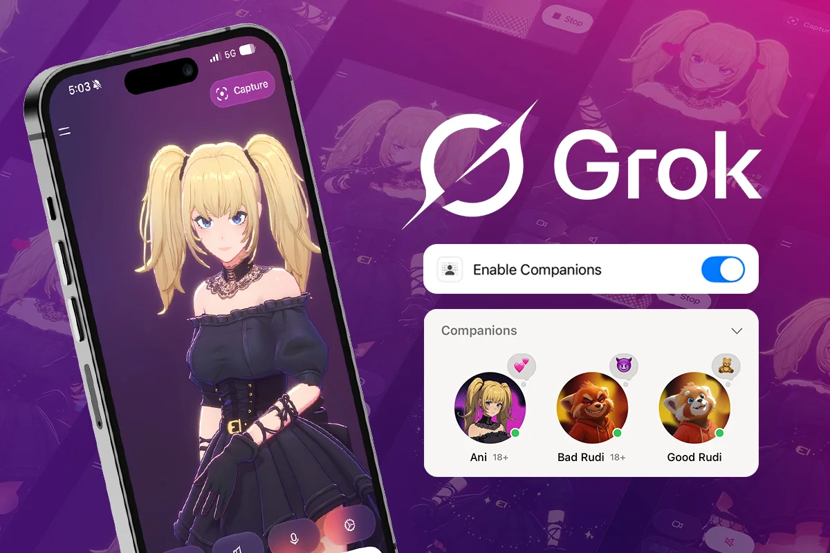 Grok Ani companion guide showing affection and customization features
