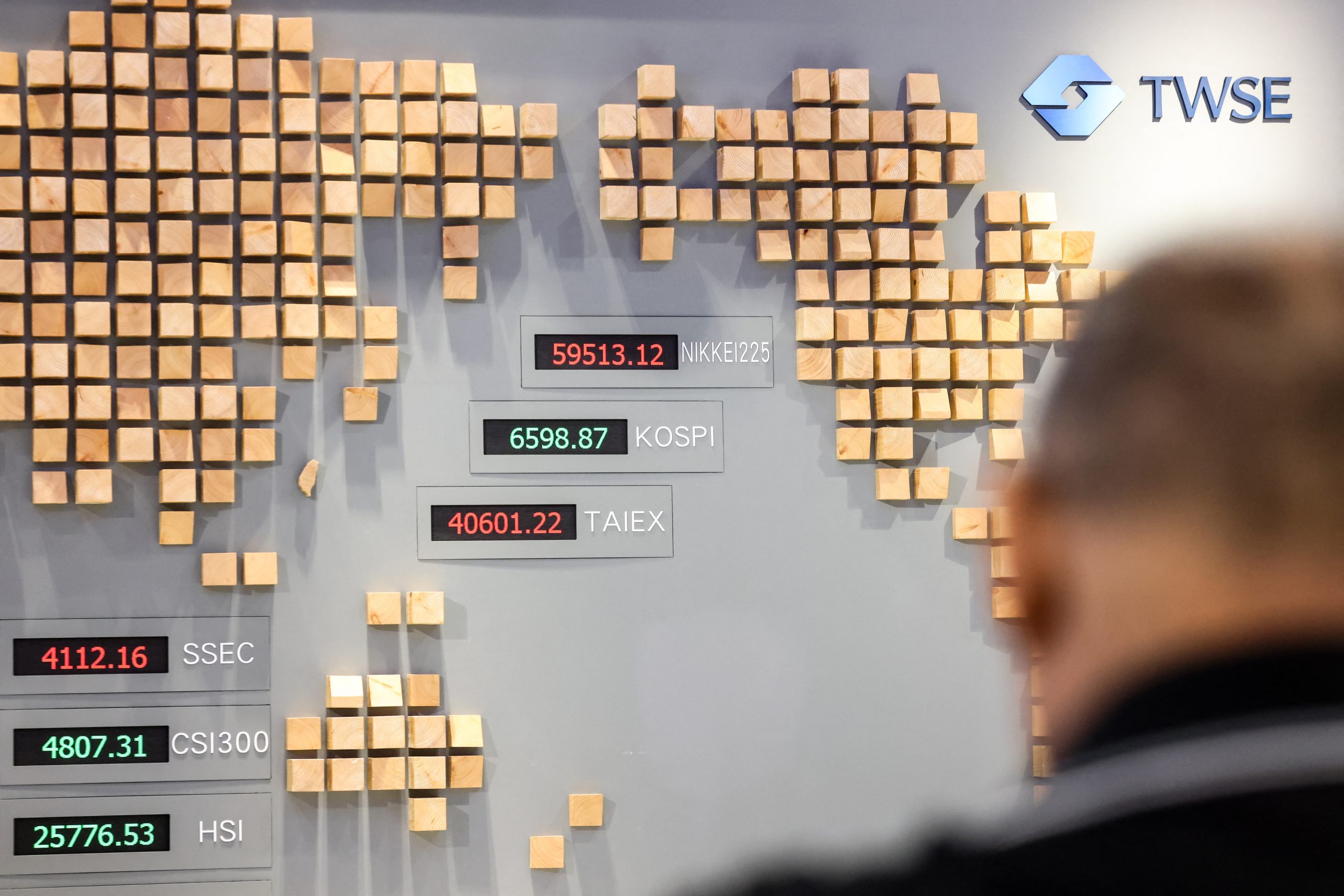 Taiwan stock market charts reflecting AI-driven record highs