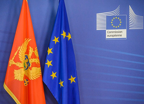 Montenegro EU flags