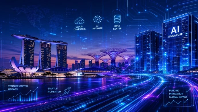 Singapore startup ecosystem showing data centre and AI infrastructure focus