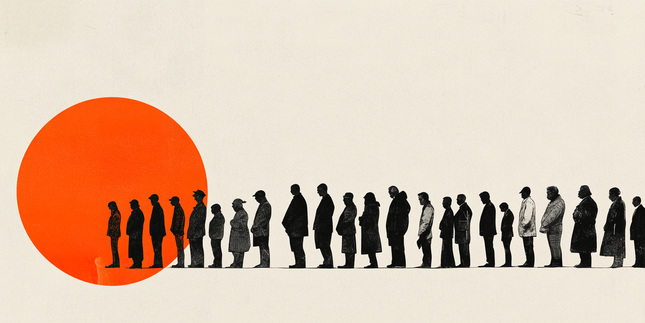 Queue of job seekers used to illustrate employment data driving dollar moves