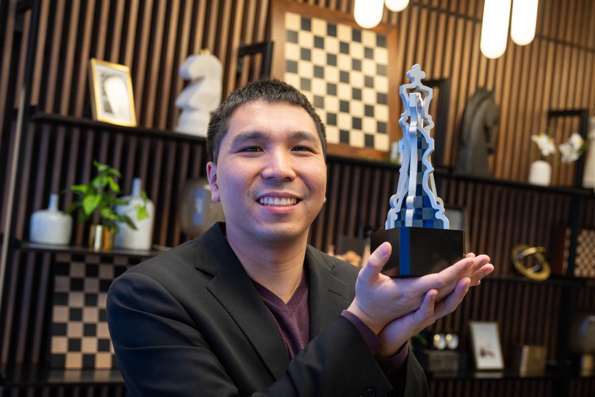 Wesley So celebrating his victory