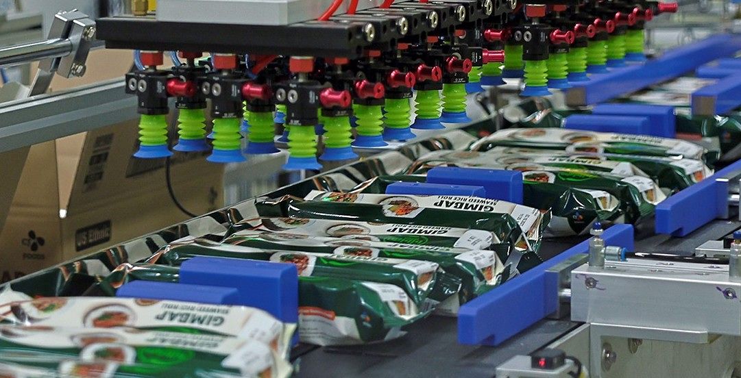 Bibigo frozen kimbap packages displayed in US grocery store frozen section