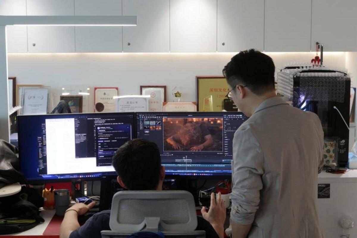 Kyodo News reporting on AI film studios in Shenzhen, China